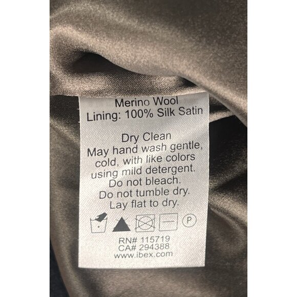 IBEX Women's Black Wool Embroidered Full Zip Coat XS - Picture 5 of 7